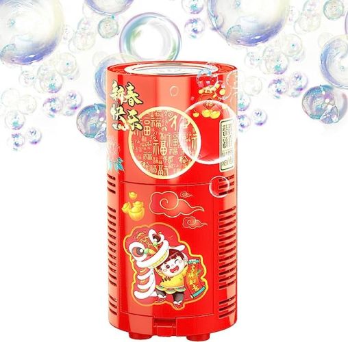 Fireworks Bubble Machine With 80ml Bubble Solution, Portable Automatic Bubble Machine With Lights And Closeable Music, Bubble Maker Toys For Kids Outs