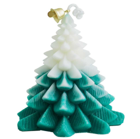 Christmas Tree Scented Candle, Christmas Tree Shaped Candles, Festive Ornaments, Holiday Decor Candles For Kitchen, Living Room, Bedroom, Bathroom-Mor (Color: Blue)