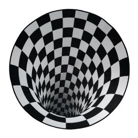 3D Visual Floor Area Mat Anti-slip Illusion Rug Doormat Round Living Room Carpet Mat (Option: IllusionCarpet80cm)